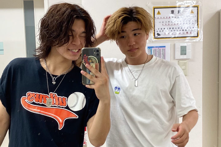 友達とヘアセット